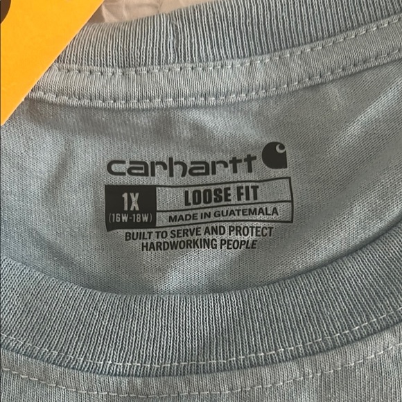 NWT Women’s Carhartt Blue Long Sleeve Tee Soft Cotton Comfort - Picture 2 of 4